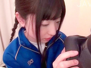 Nippon teen's sweet face deepthroats real fuck